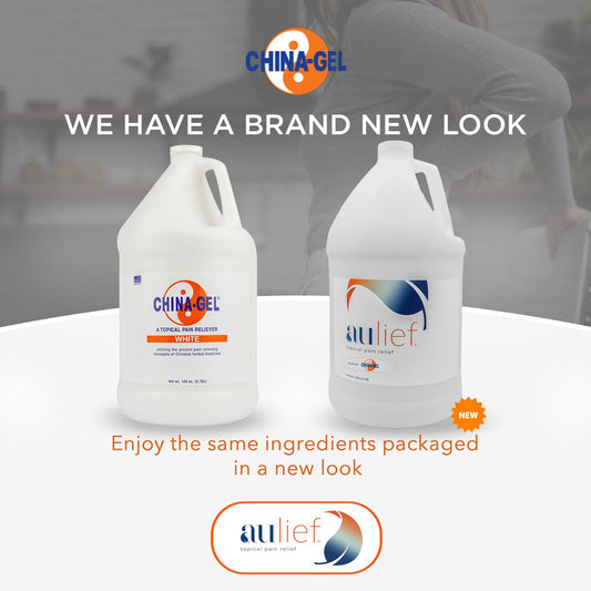 China-Gel Aulief label closeup showcases branding and key ingredients.