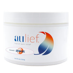 China-Gel Aulief pain relief cream jar for targeted joint and muscle relief.