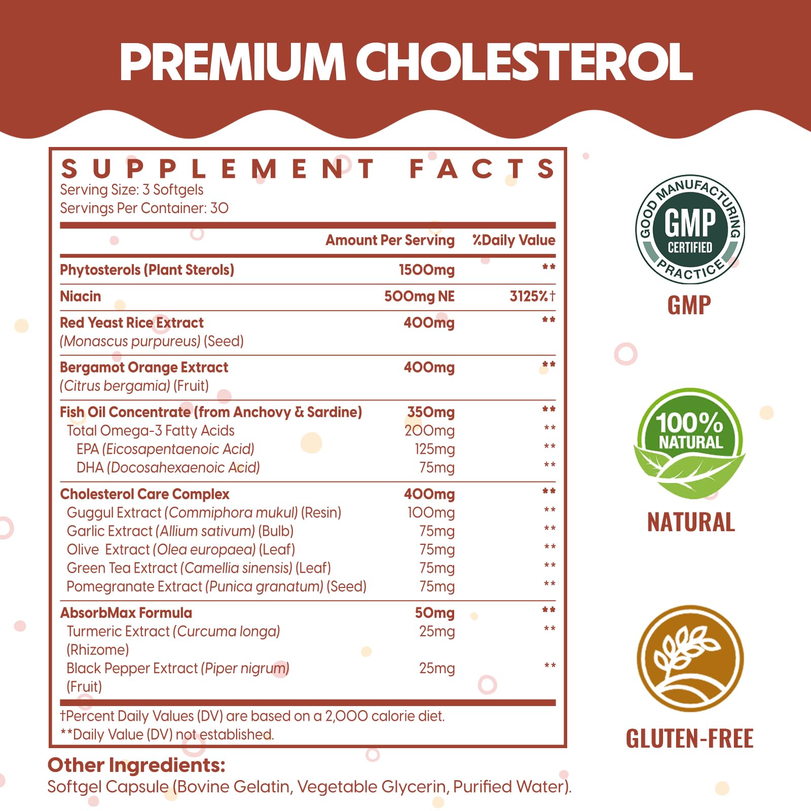 ChiQwench bottle label close-up highlighting plant sterols and bergamot blend.