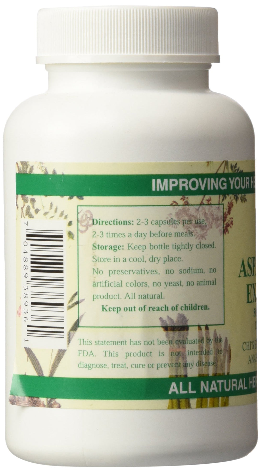 Chi's Enterprise asparagus extract capsules ready for daily dosing