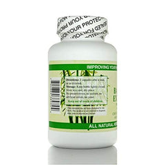Bottle pouring Chi's Enterprise bamboo extract capsules for effortless dosing.