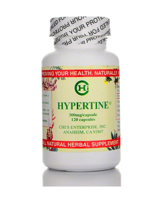 Chi’s Enterprise Hypertine bottle front showing premium herbal formula for daily wellness.