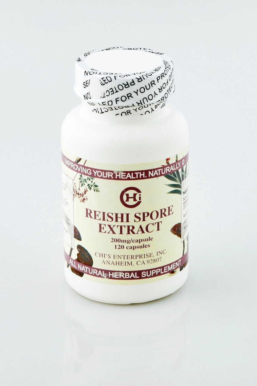 Chi's Enterprise Reishi Spore Extract bottle showing concentrated Ganoderma compounds for daily wellness