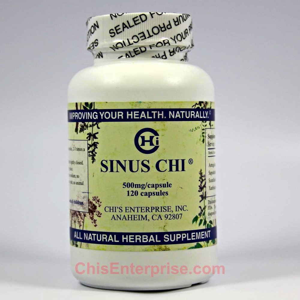 Chi's Enterprise Sinus Chi 120 capsules bottle supports everyday nasal comfort.