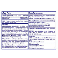 Chloraseptic Citrus lozenges 18-count pack back view shows flavor notes