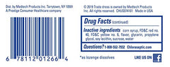 Chloraseptic Citrus lozenges ingredients label close-up