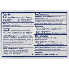 Chloraseptic lozenge on-the-go image highlighting quick throat comfort.