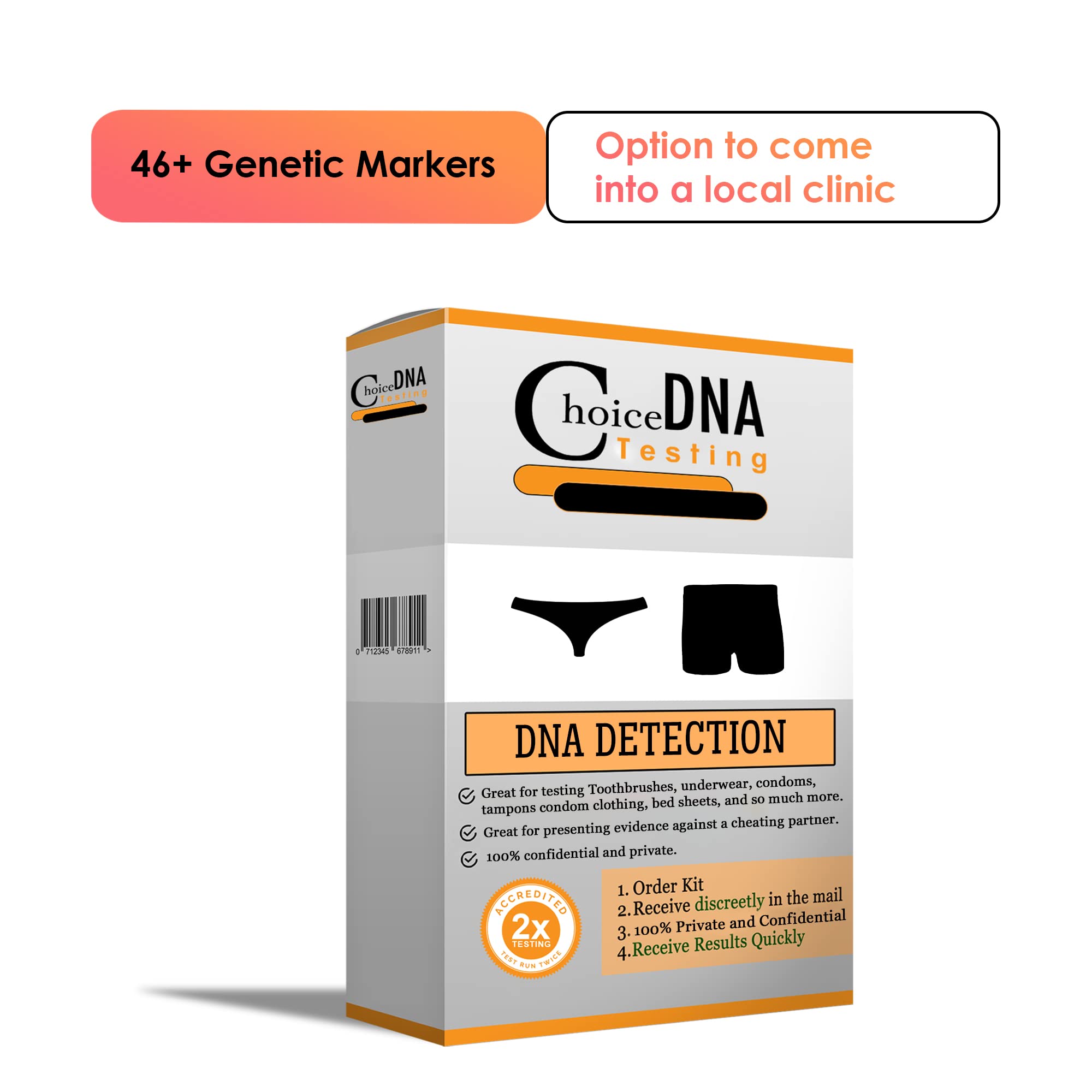 Choice DNA Testing male DNA sample collection kit enables accurate at-home submission.
