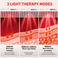 Cholas red light therapy panel applied to the body for broad coverage