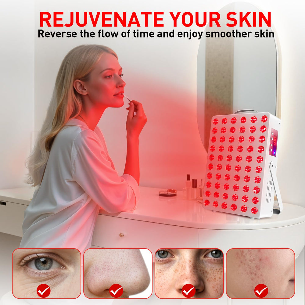 Cholas red light panel mounted on wall for hands-free sessions