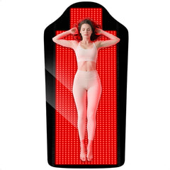 Cholas red light therapy mat shows full-body coverage for relaxation.