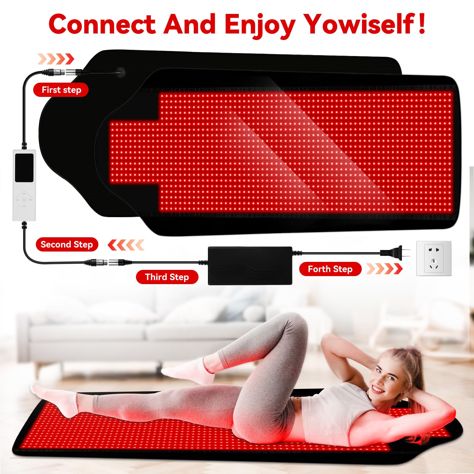 Cholas home spa quality red light therapy mat for premium at-home use.