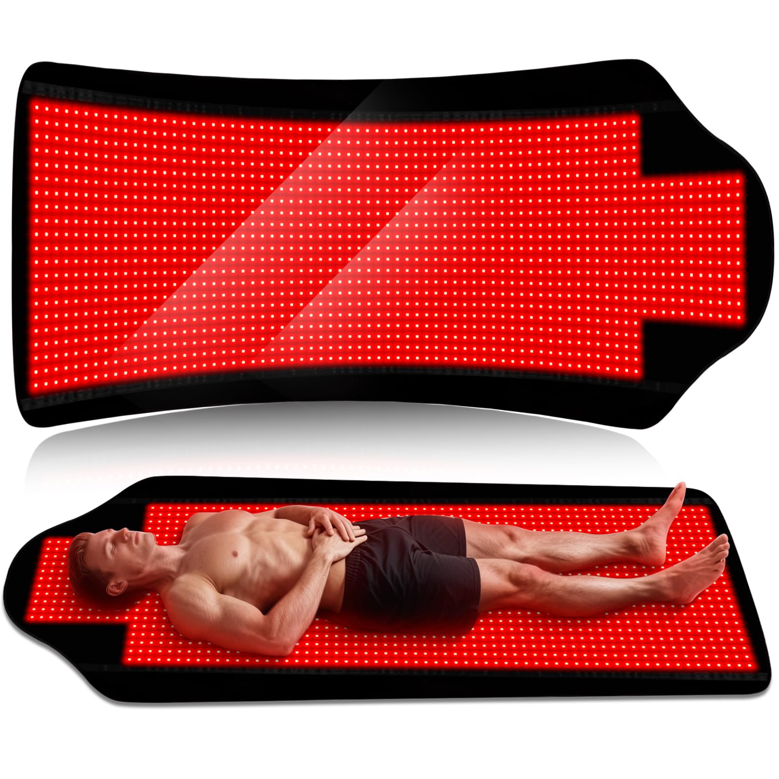 Cholas red light mat illustrates even LED layout for uniform glow.