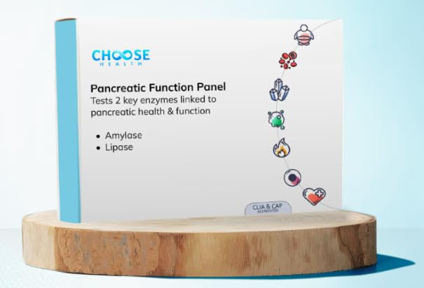 Choose Health Pancreatic Function Test kit for safe at-home sampling and clear results.