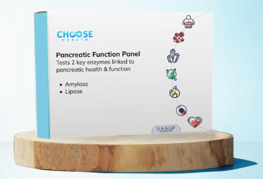 Choose Health Pancreatic Function Test kit for safe at-home sampling and clear results.