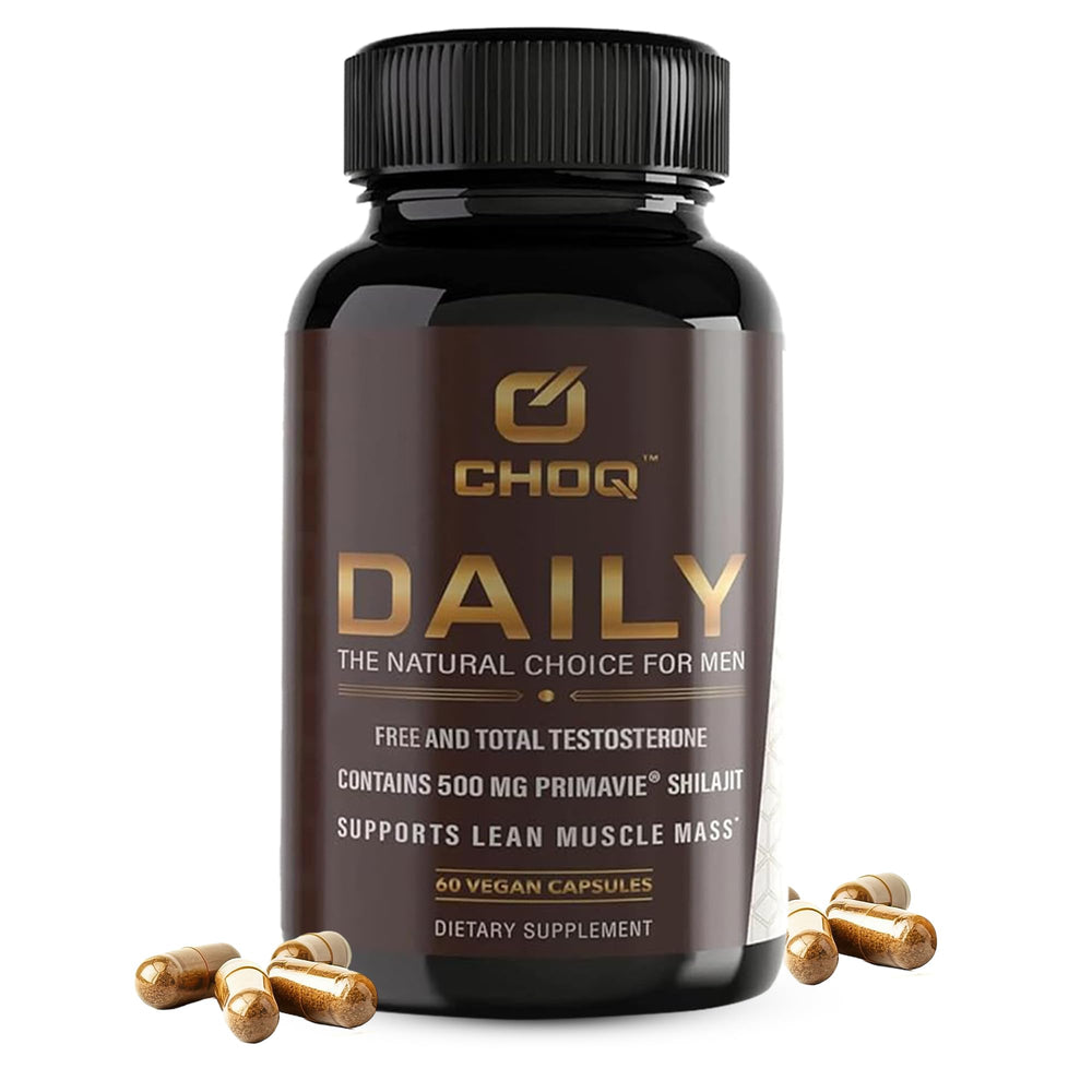 CHOQ Daily bottle front—natural energy and focus for daily routines