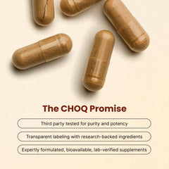 CHOQ Tongkat Ali ingredient label highlights 40% glycosaponins and 22% eurypeptides