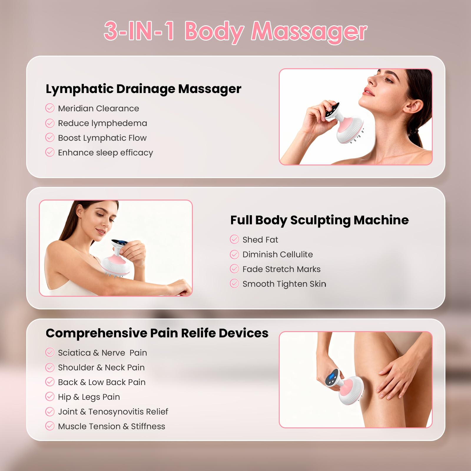 Choufaly session with microcurrent, light, heat, and vibration for body sculpting