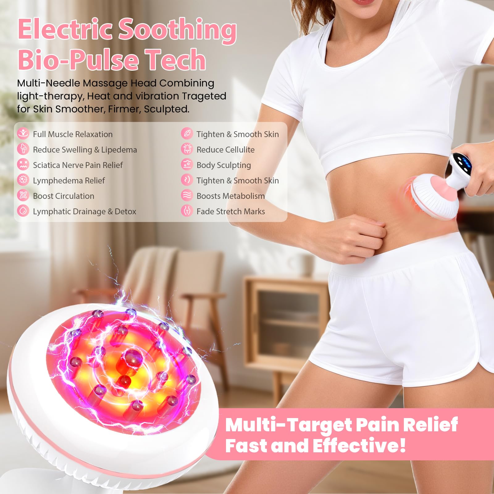 Choufaly rechargeable wireless massager ready for home or travel