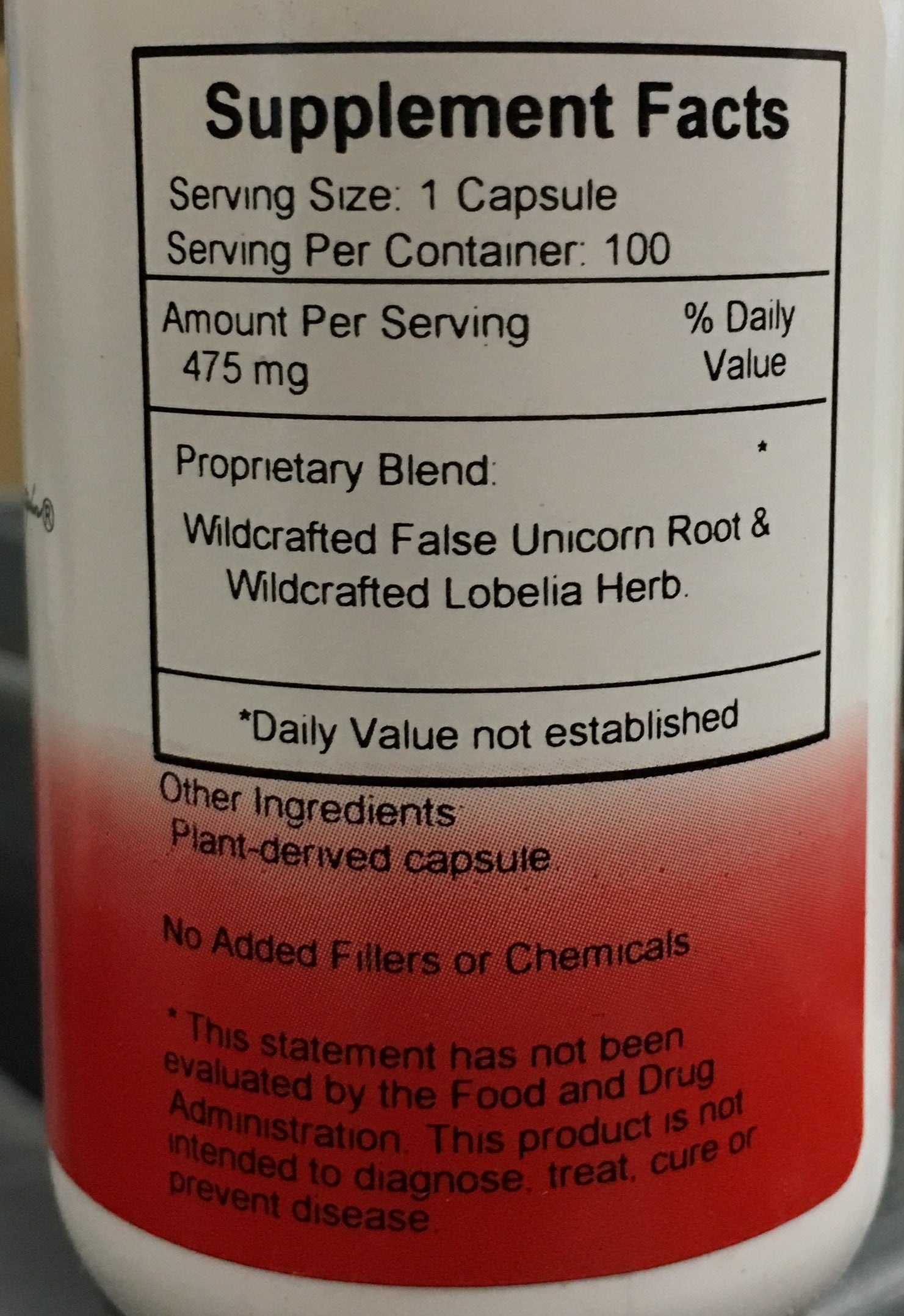 Christopher's Cleanse False Unicorn label highlights herbal ingredients and benefits