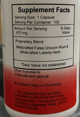 Christopher's Cleanse False Unicorn label highlights herbal ingredients and benefits
