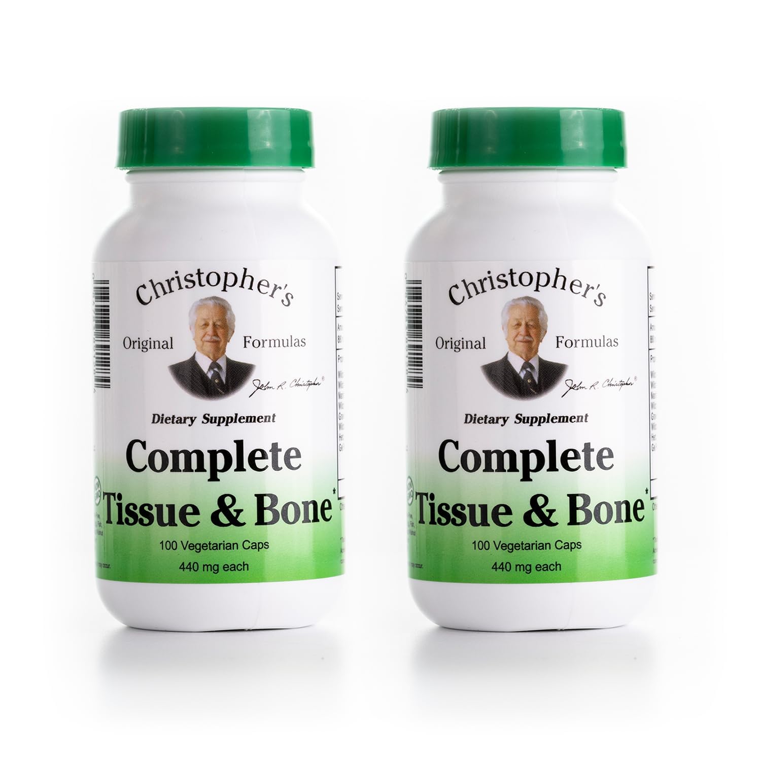 Christopher's Original Formulas Complete Tissue & Bone capsules in bottle front view suggesting joint support