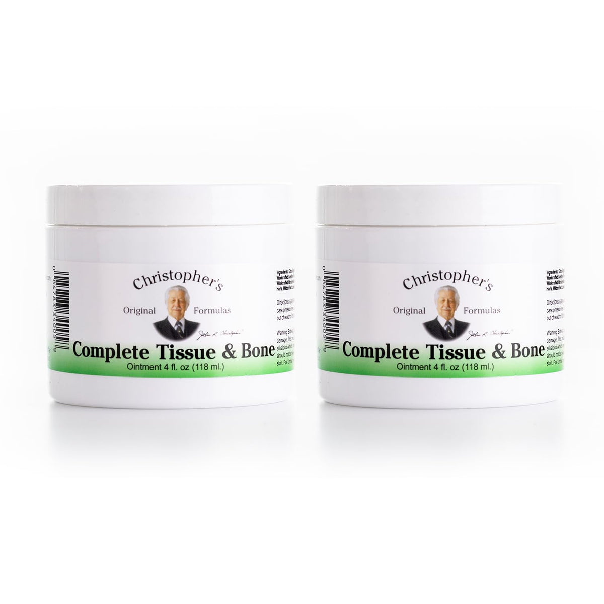 Christopher's Original Formulas Complete Tissue and Bone Ointment bottle for targeted relief.