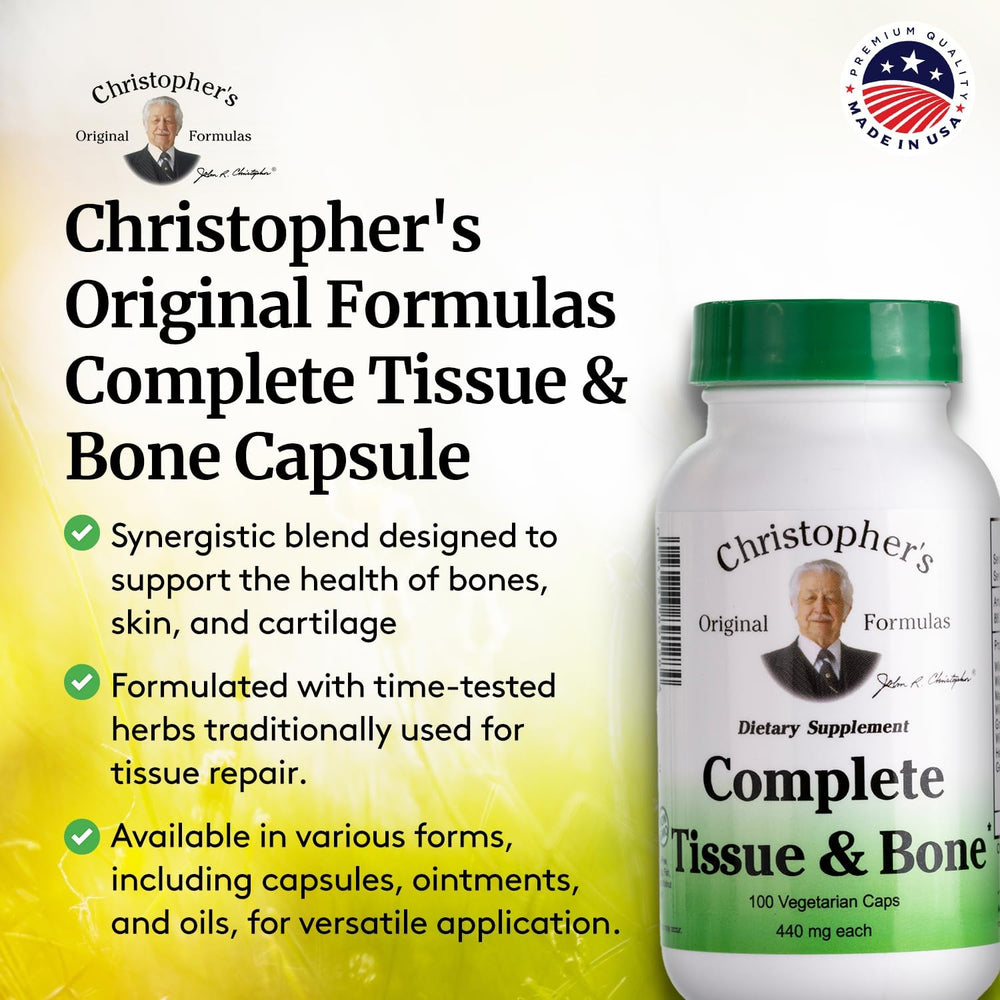 Christopher's Original Formulas Complete Tissue & Bone packaging showing a pack of 2.