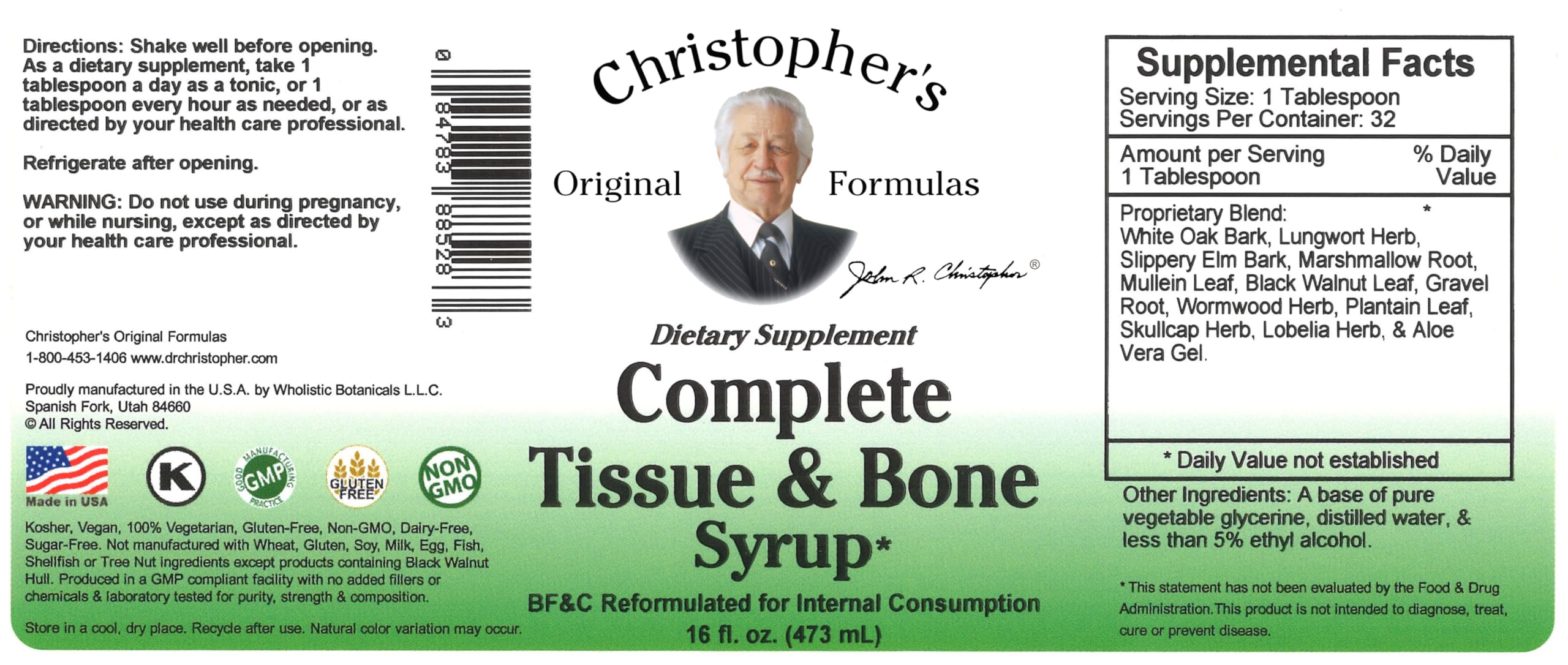 Christopher's Original Formulas 16 oz bottle ready for ongoing use