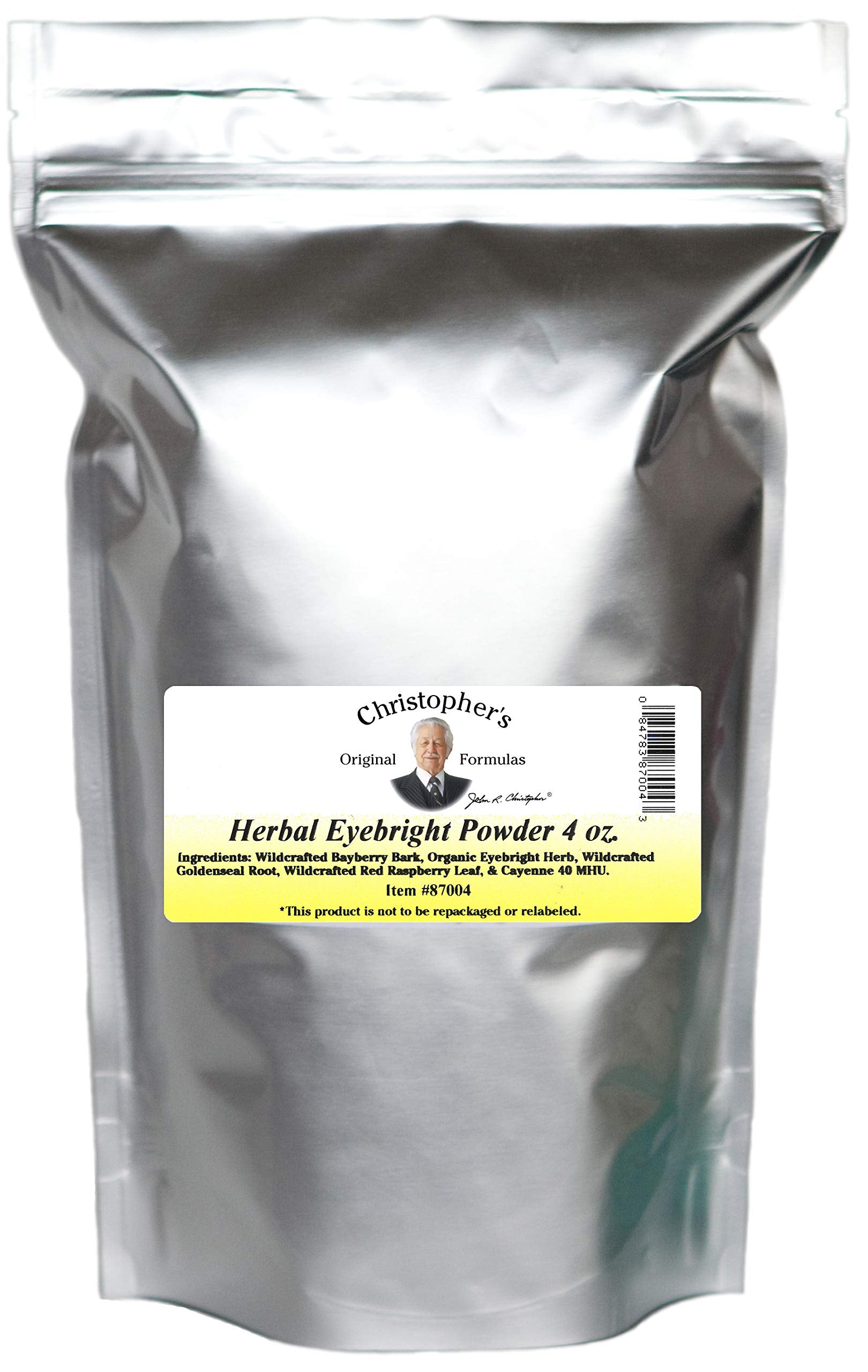 Christopher's Original Formulas Eyebright powder 4oz bottle ready for daily eye health support