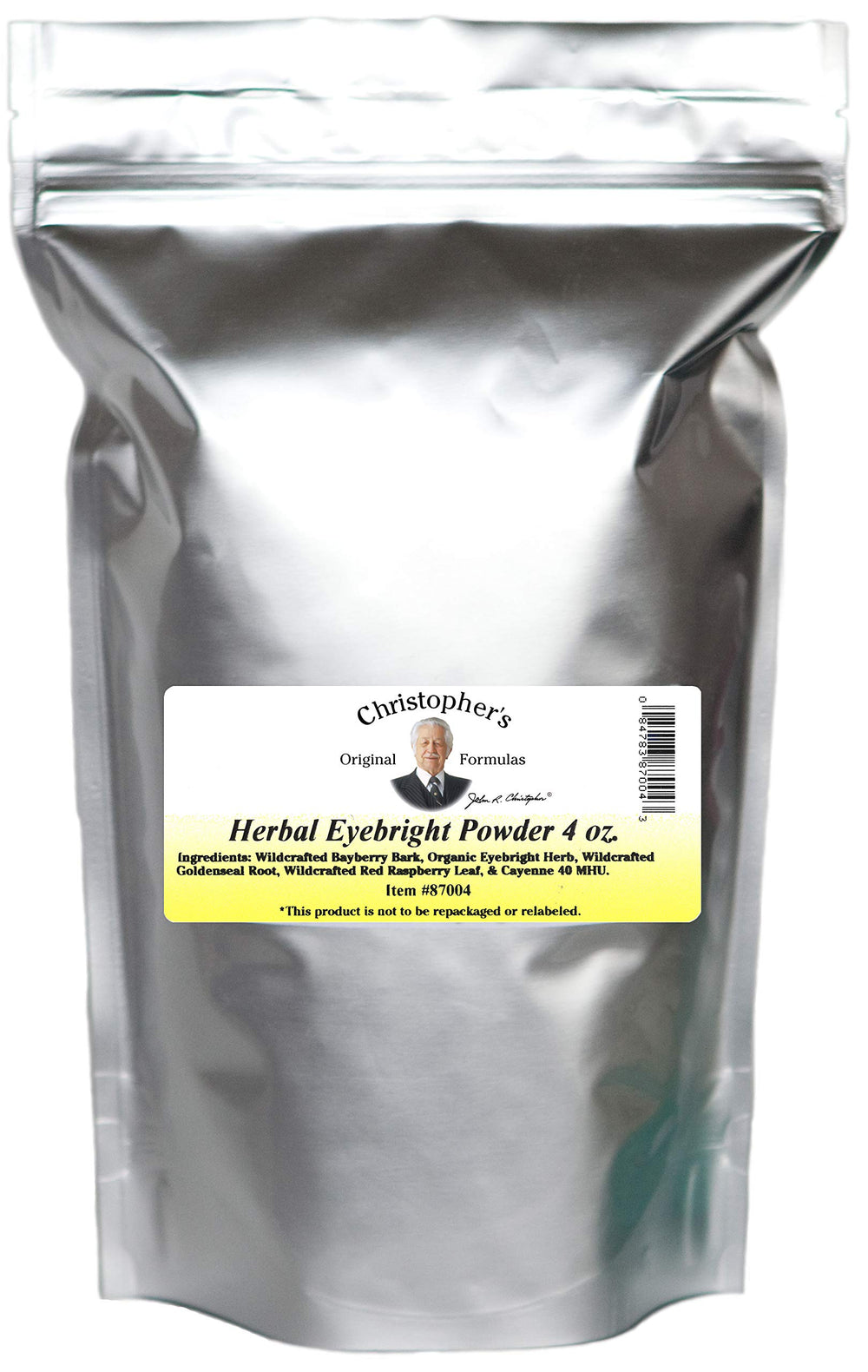 Christopher's Original Formulas Eyebright powder 4oz bottle ready for daily eye health support