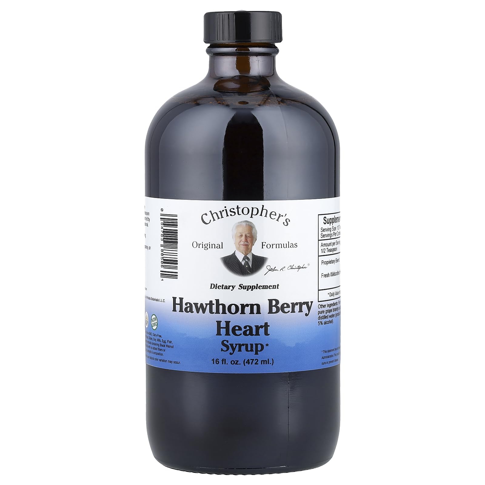Christopher's Original Formulas Hawthorn Berry Heart Syrup bottle for daily wellness