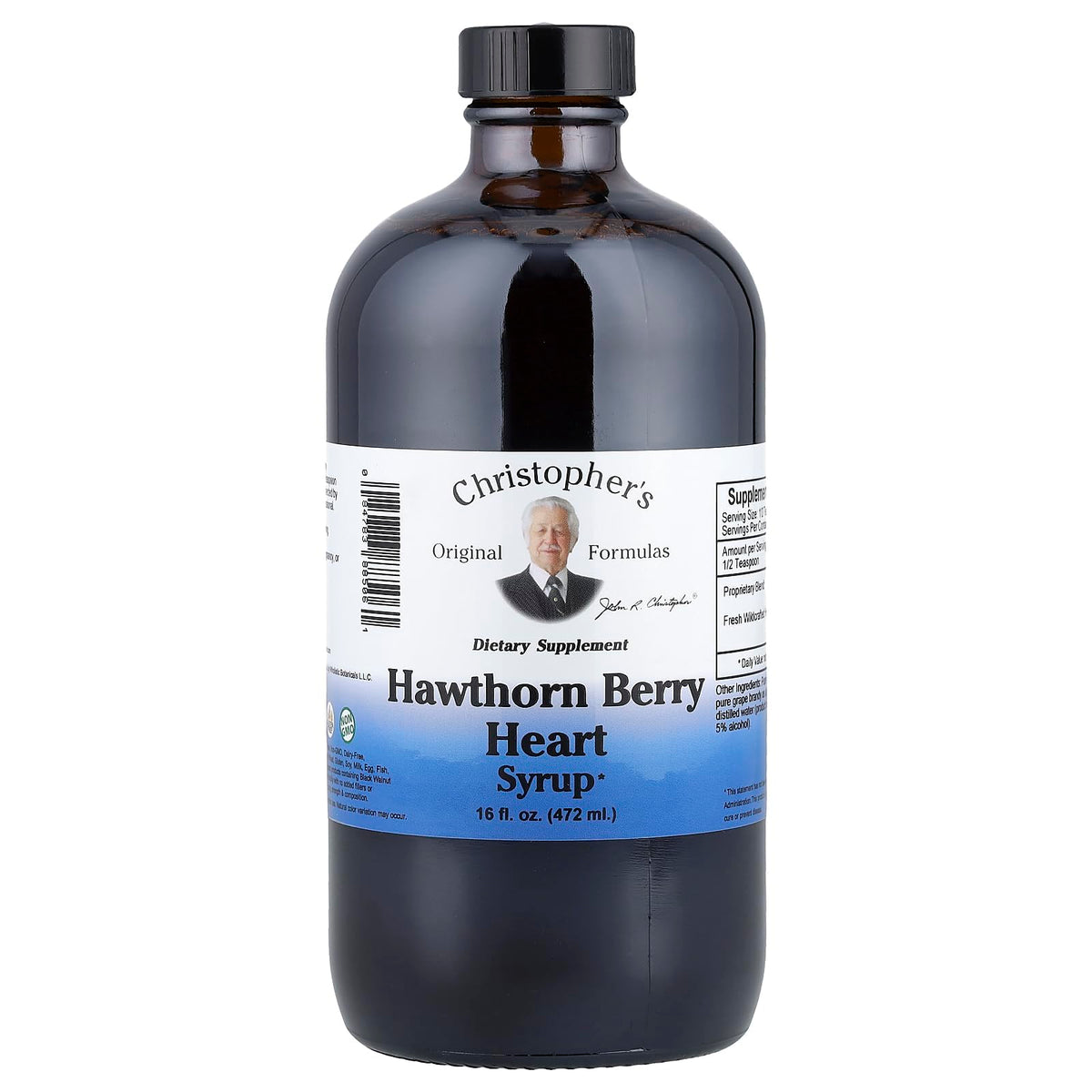 Christopher's Original Formulas Hawthorn Berry Heart Syrup bottle for daily wellness