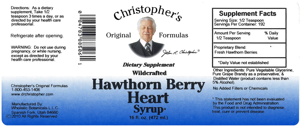 Glass serve scene with Christopher's Hawthorn Berry Heart Syrup showing versatile use