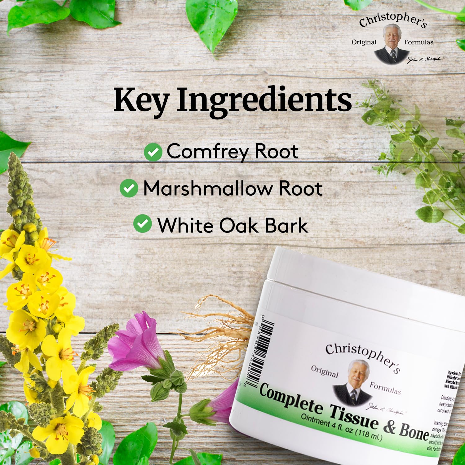 Christopher's Original Formulas ointment application on skin illustrating easy topical relief.