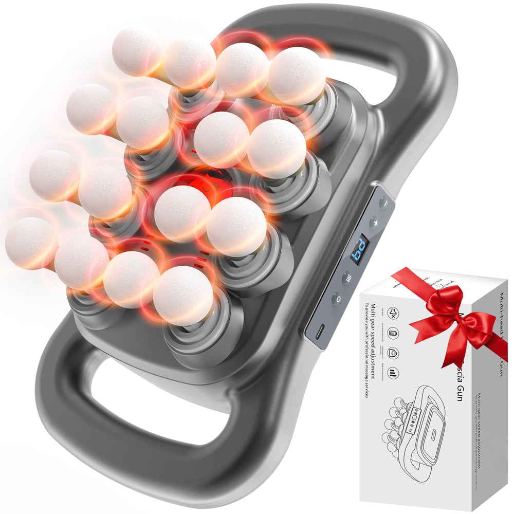 Chufa deep tissue massage gun with 16 heads for full-body targeting