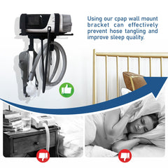 CHZHWFDC bedside shelf clears the nightstand while keeping hoses within reach