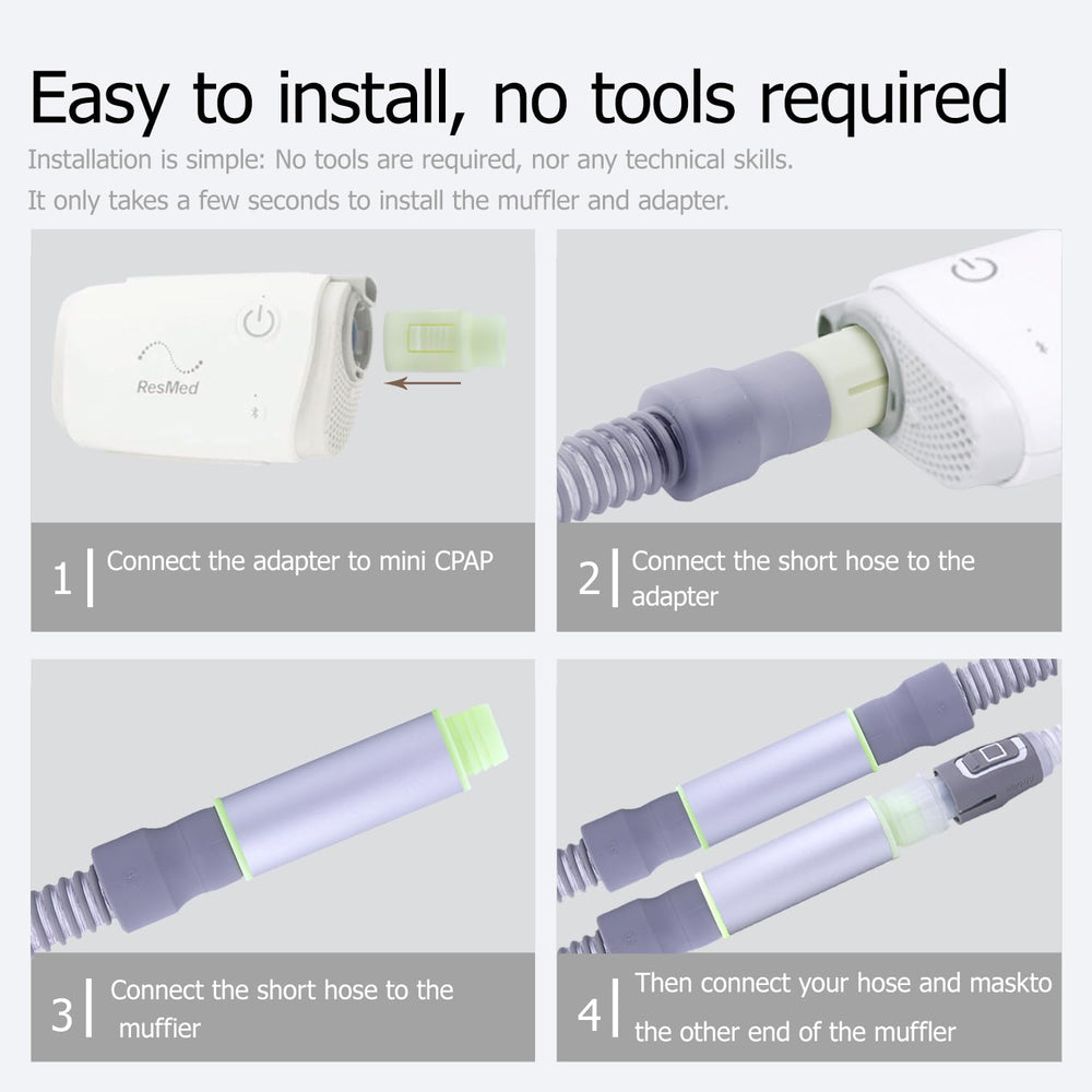 CHZHWFDC CPAP muffler travel compact pack for on-the-go use