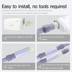 CHZHWFDC CPAP muffler travel compact pack for on-the-go use