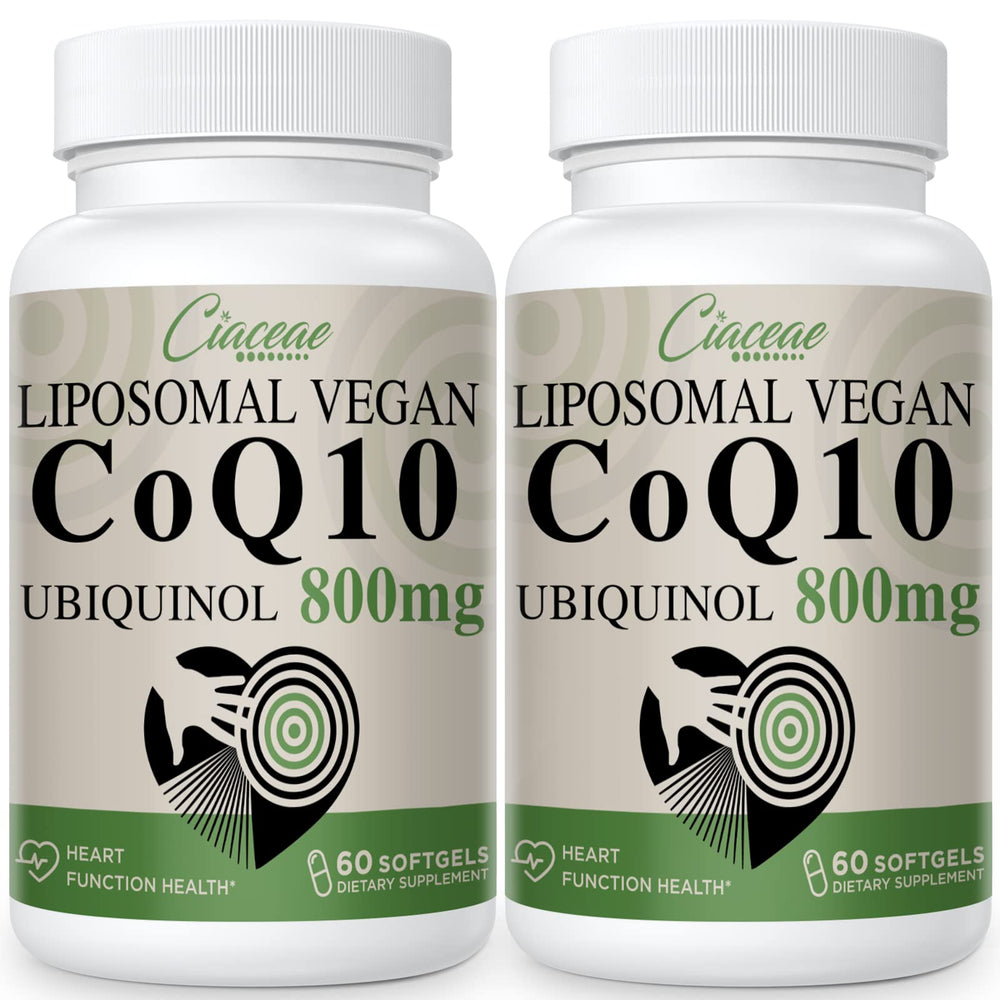 Ciaceae liposomal CoQ10 800mg softgel bottle for easy daily antioxidant support.