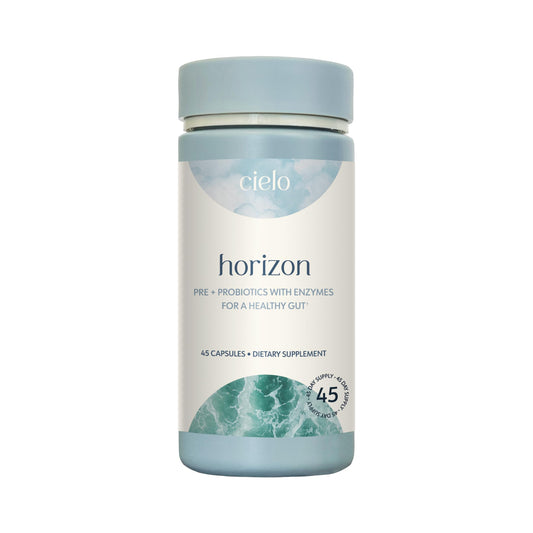 Cielo Daily Horizon probiotic bottle for daily gut support.