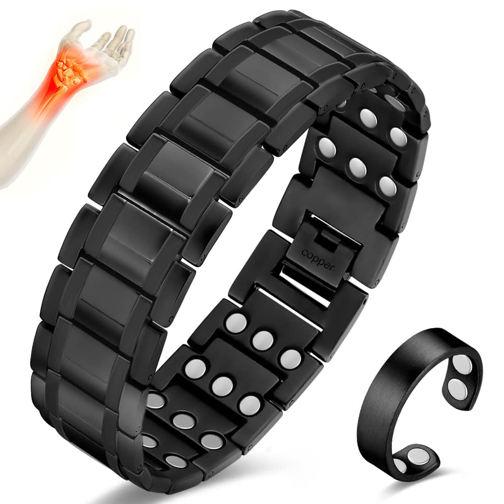 Cigmag 3X copper bracelet with magnets, three-row design for daily wear.