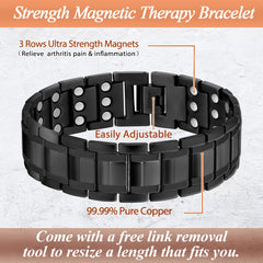 Cigmag open design bracelet demonstrating adjustable fit for comfort.