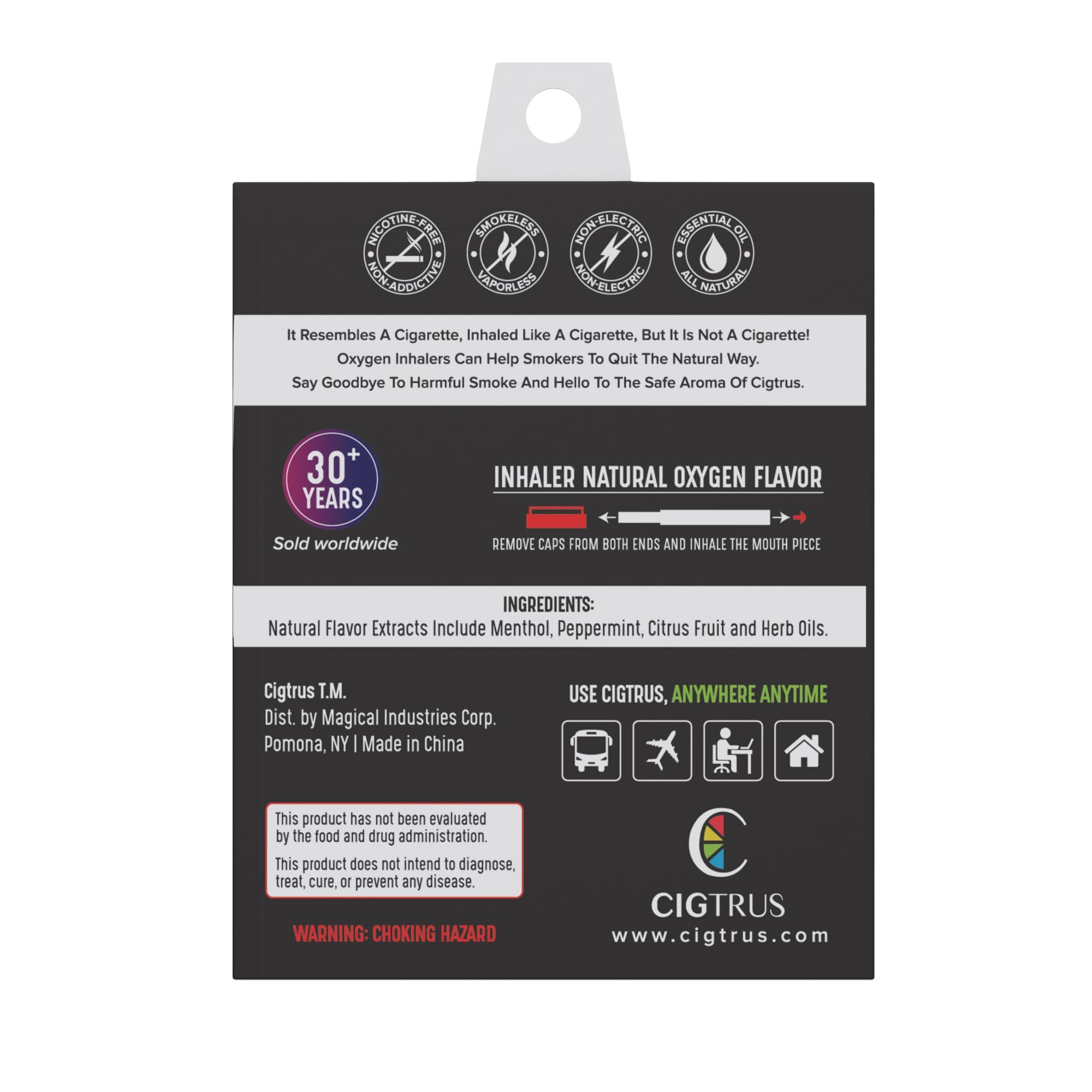 Cigtrus cravings management tool offering nicotine-free alternatives.
