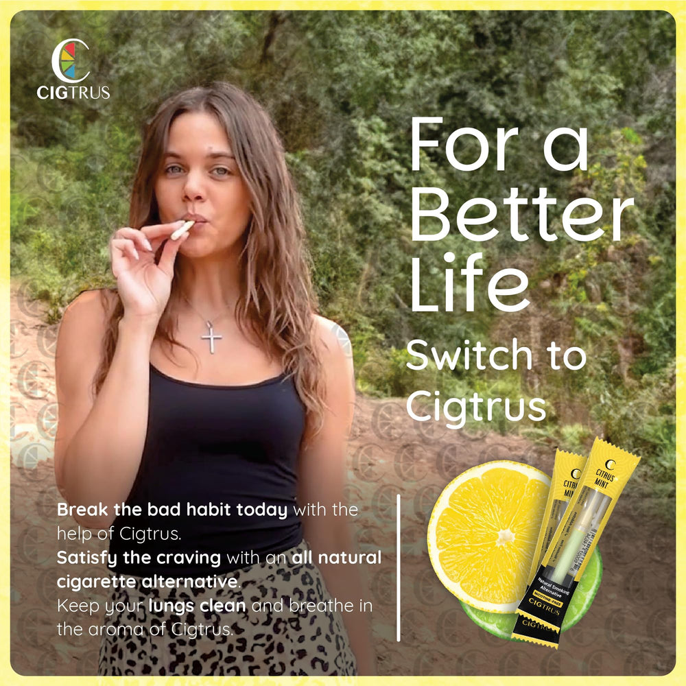 Cigtrus nicotine-free inhaler close-up highlighting natural aroma.