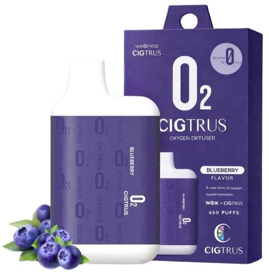 Cigtrus O₂ Inhaler blueberry compact for quick, refreshing breaths on the go.