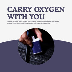 Cigtrus O₂ Inhaler made in Japan uses oxygen-enriched air for freshness.