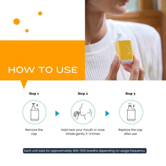 Cigtrus O₂ inhaler blueberry open view showing easy-use tip.
