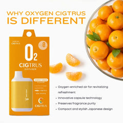 Cigtrus O₂ inhaler blueberry workout-bag view for active moments.