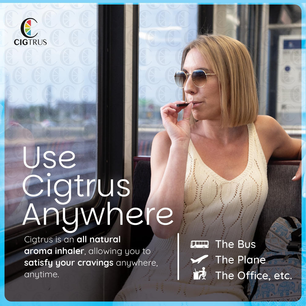 Cigtrus pocket-size inhaler in hand ideal for discreet use on the go